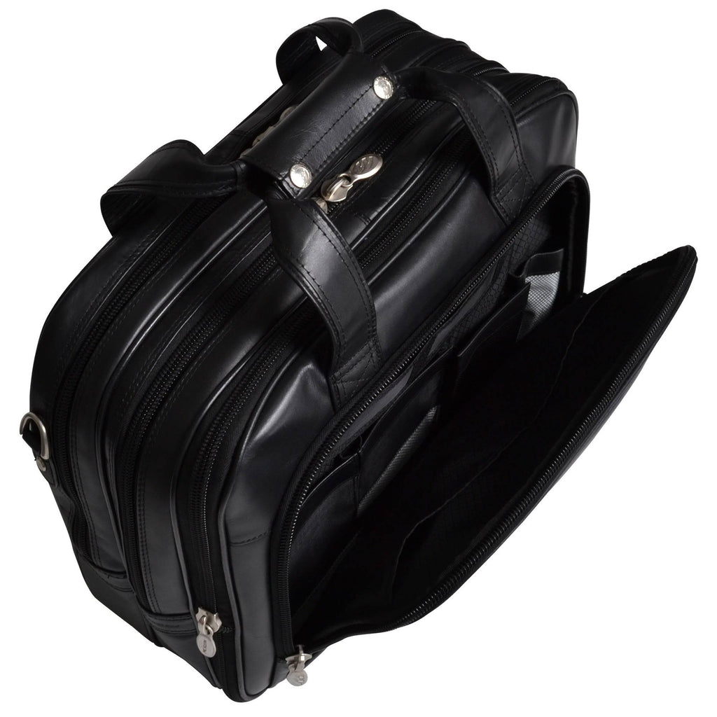 Black Leather Laptop Case H4178