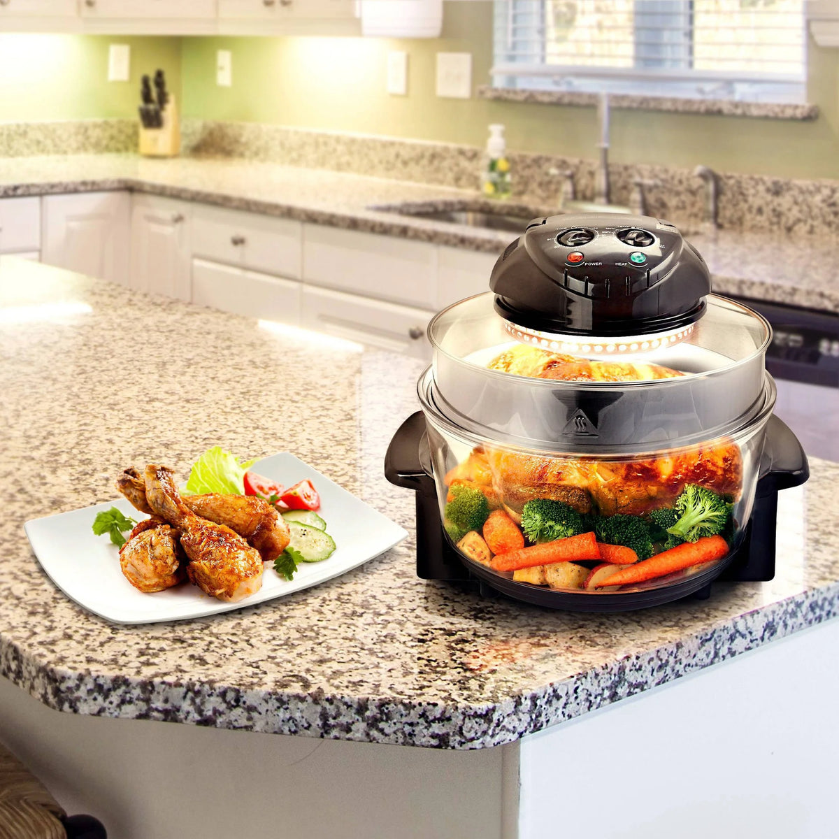 Black Countertop Air Fryer Oven P58602