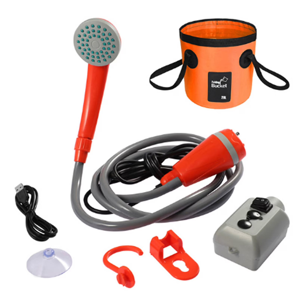 20L Collapsible Water Bucket Shower Pump E65826
