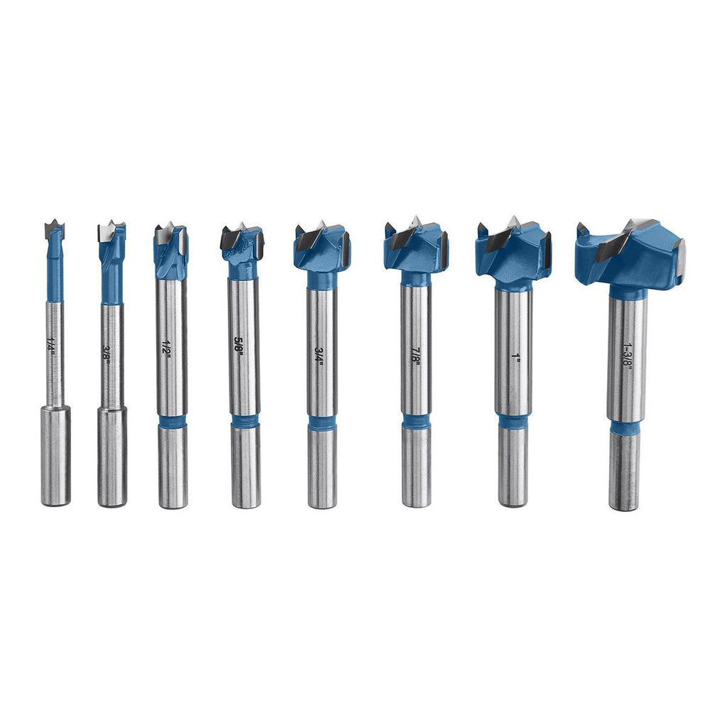 1/4 in. to 1-3/8 in. Carbide-Tipped Forstner Drill Bit Set, 8-Piece S36750