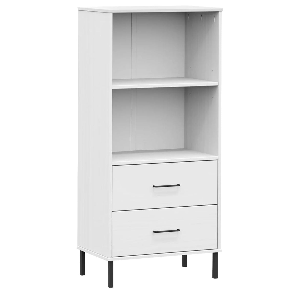 Pine Wood Bookcase with 2 Storage Drawers U427524