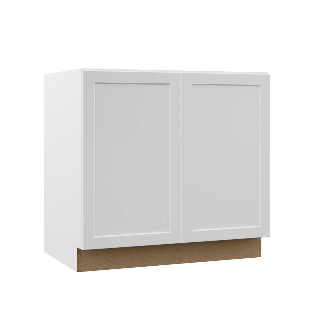 Assembled Full Height Door Base Kitchen Cabinet in White D497173