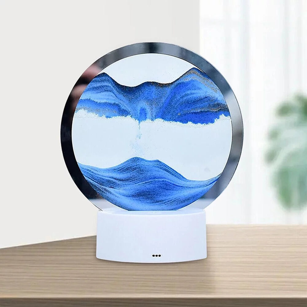 Moving Sand Art Picture Glass 3D Quicksand Painting Q72188