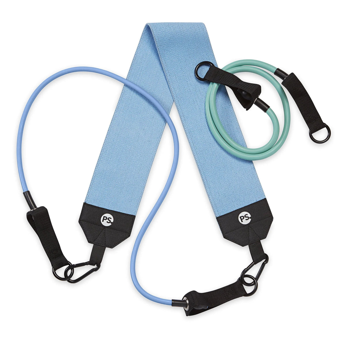 Resistance Tube Kit with Fabric Squat Belt, Blue/Purple U2565