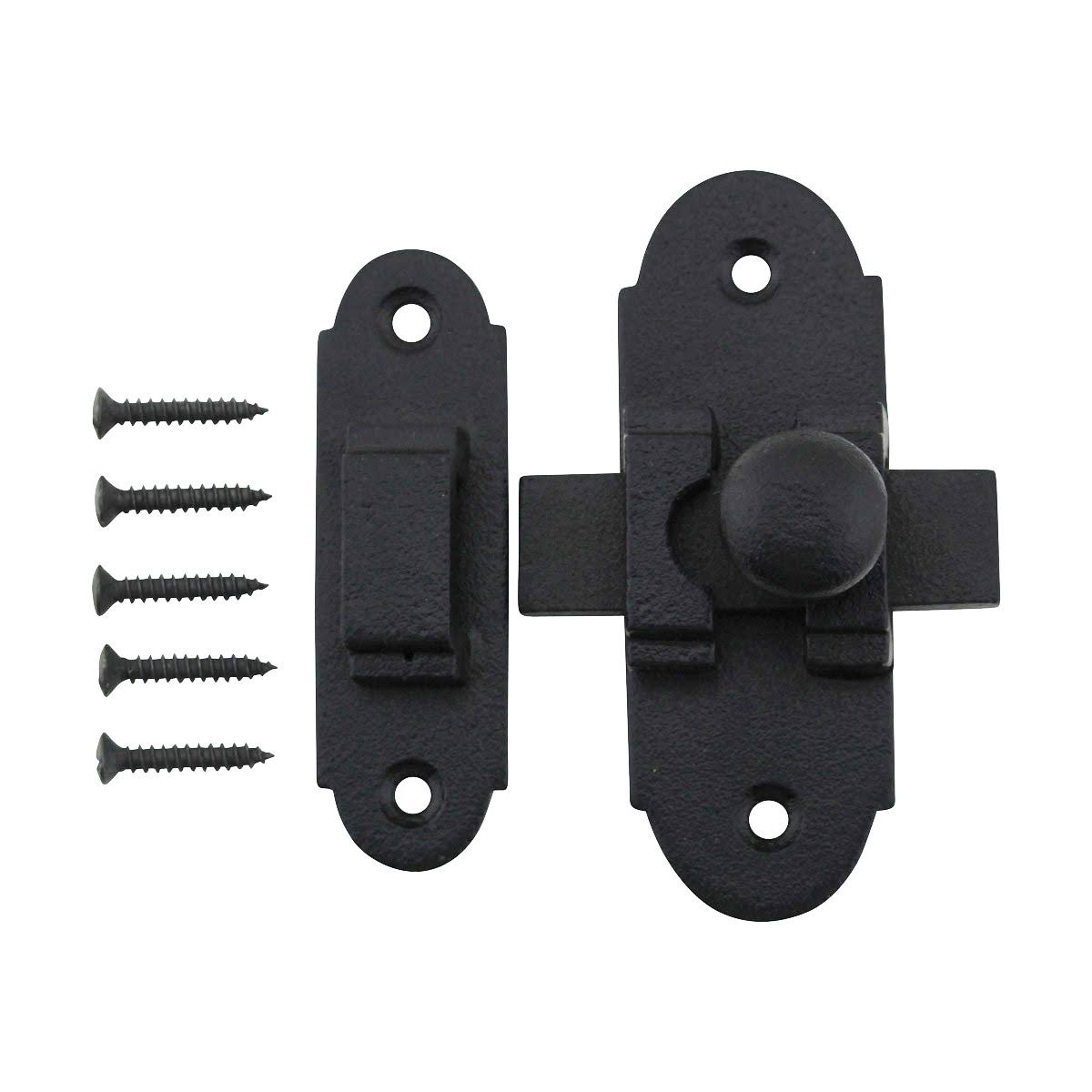 Black Iron Cabinet Latch 3 1/4 inch x 1 1/4 inch Pack of 8 Z4048