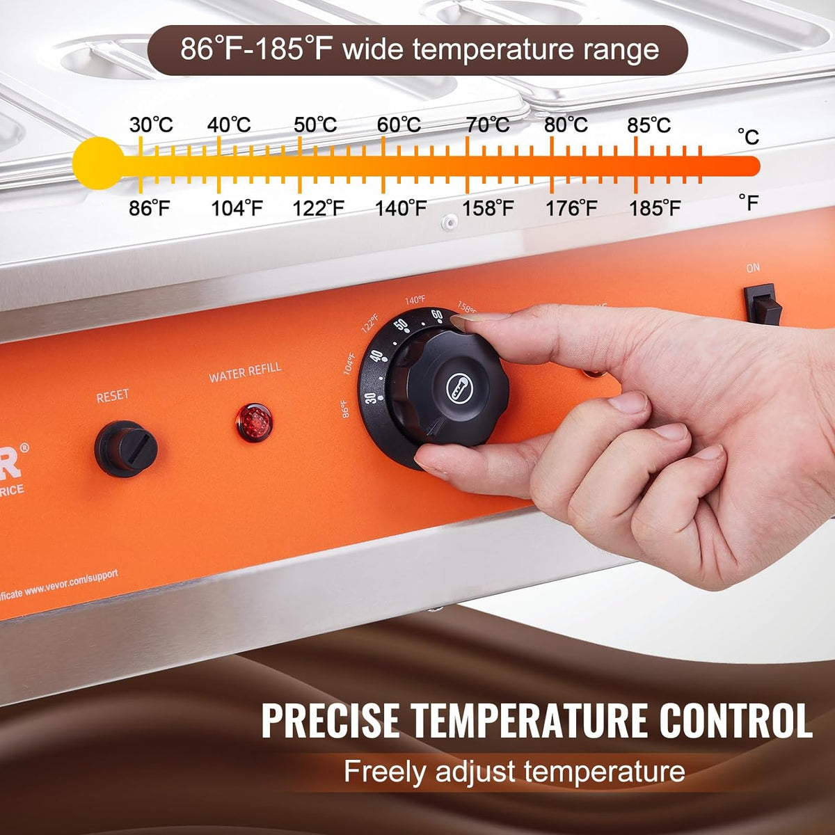 26.5 Lbs 3 Tanks Stainless Steel Electric Chocolate Tempering Machine Z18150