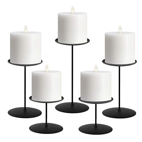 Gold Set of 5 Iron Candle Holders E927