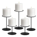 Gold Set of 5 Iron Candle Holders E927
