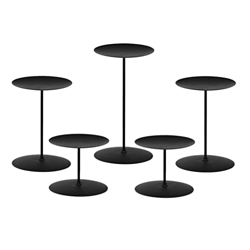 Gold Set of 5 Iron Candle Holders E927