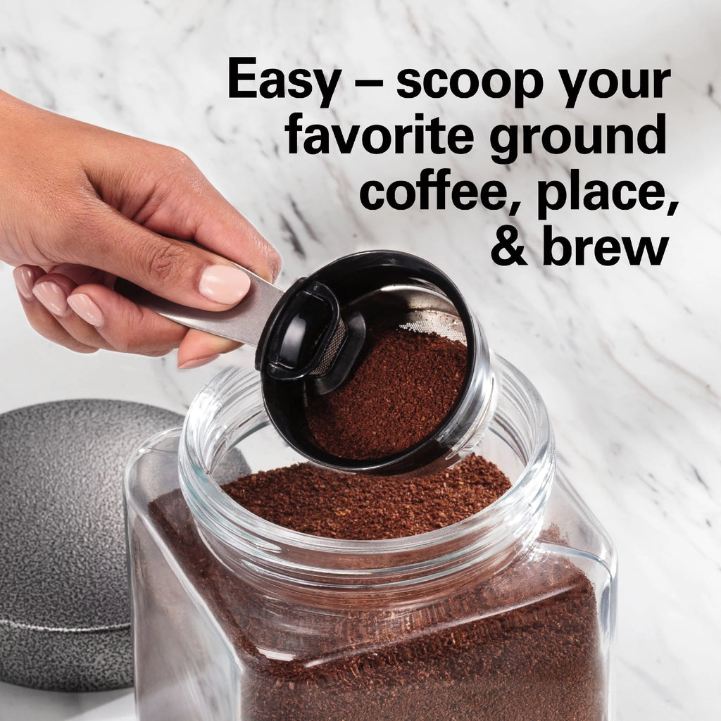 Single-Serve Coffee Maker, 14 oz., Stainless Steel Z22970