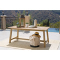 Light Brown Eucalyptus Wood Rectangular Outdoor Dining Table B969