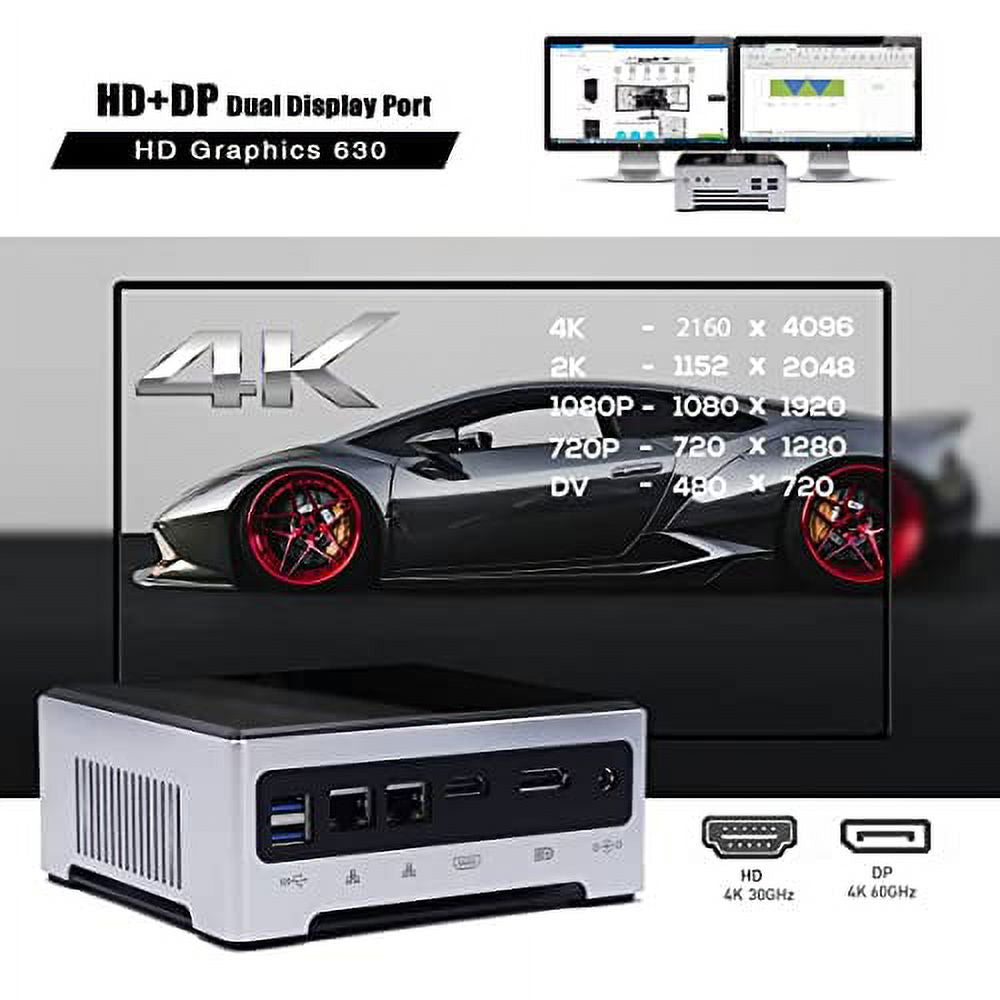 Mini Desktop PC Hexa Core i7 9750H 16GB DDR4 512GB SSD Double Display 4K 60Hz Gigabit Ethernet N603043