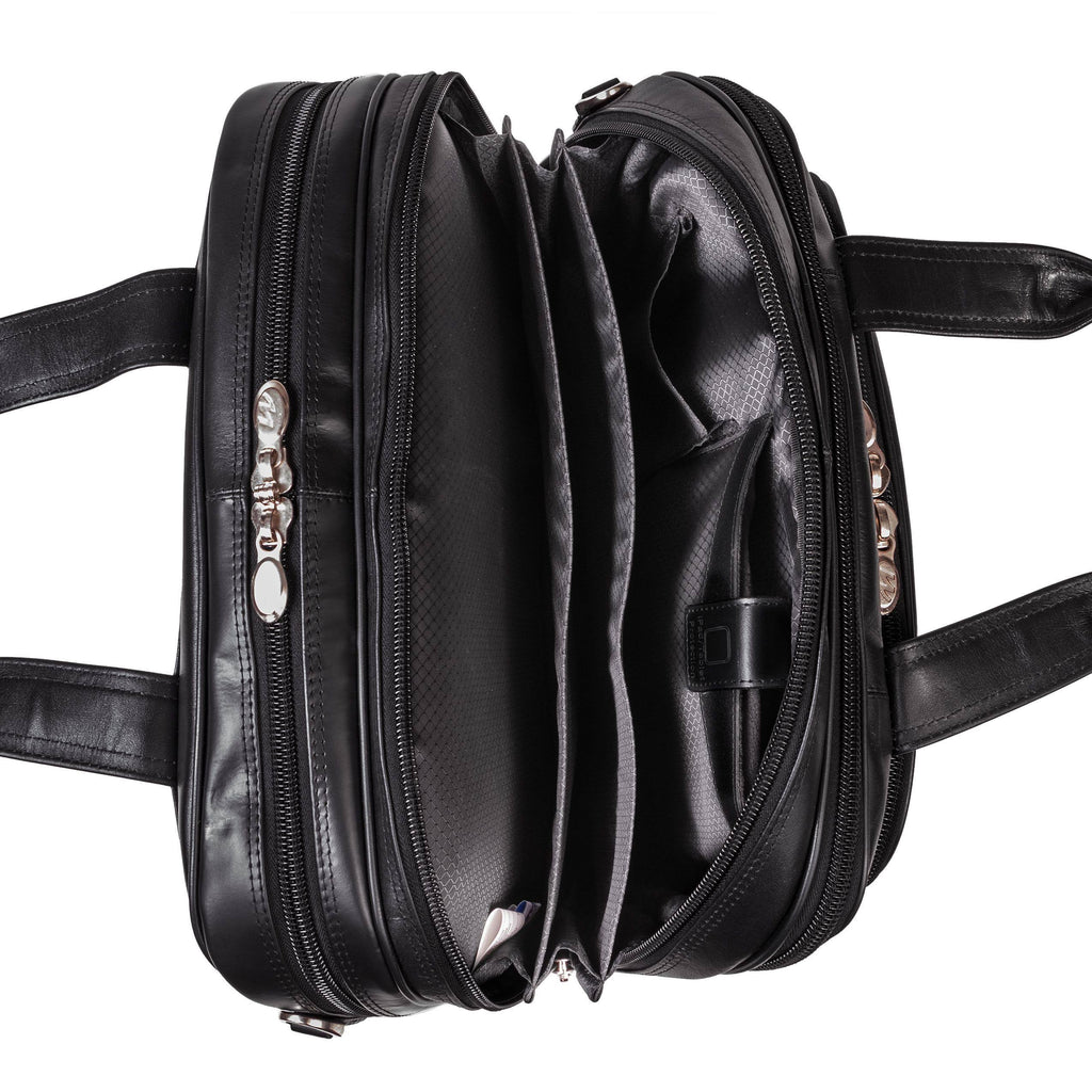 Black Leather Laptop Case H4178