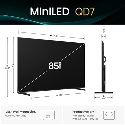 75" QLED Mini-LED 4K UHD Smart Fire TV, Native 144hz, HDR10+, Dolby Vision, Dolby Atmos, Black T119846