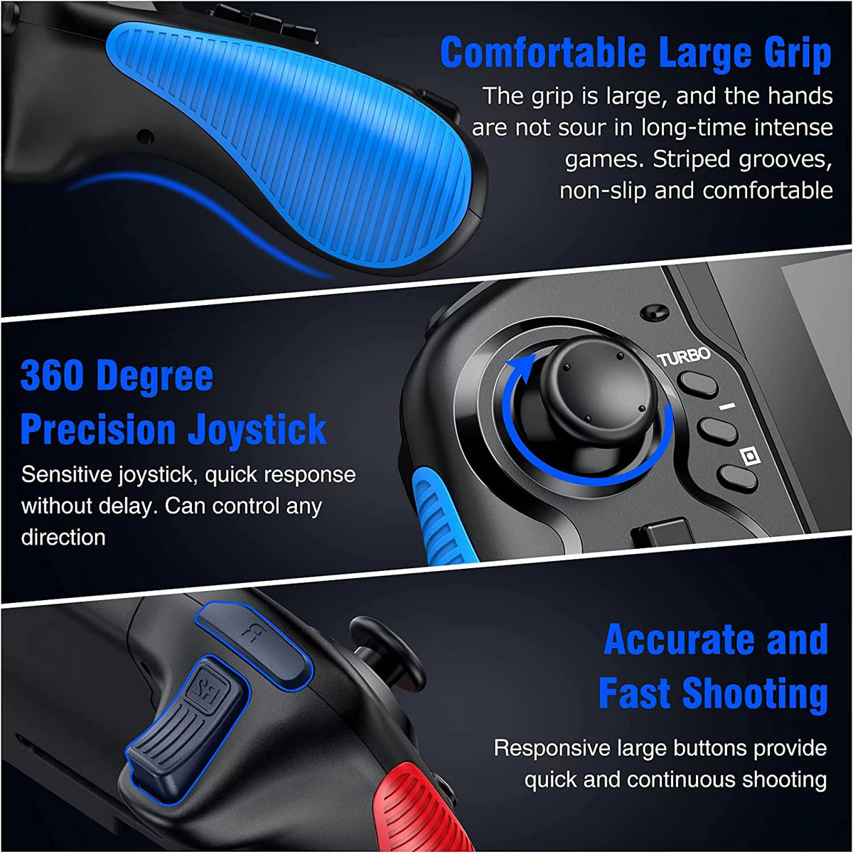 One-Piece Joypad Controller with Adjustable TURBO and Dual Motor Vibration O81006