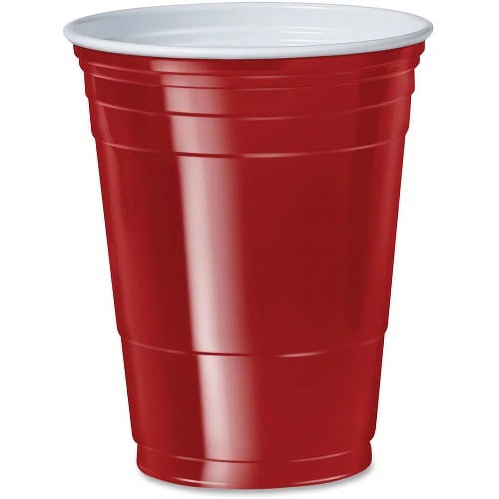16 oz Plastic Cold Drink Cups - 50 / Pack - Red - Bundle of 10 Packs N716