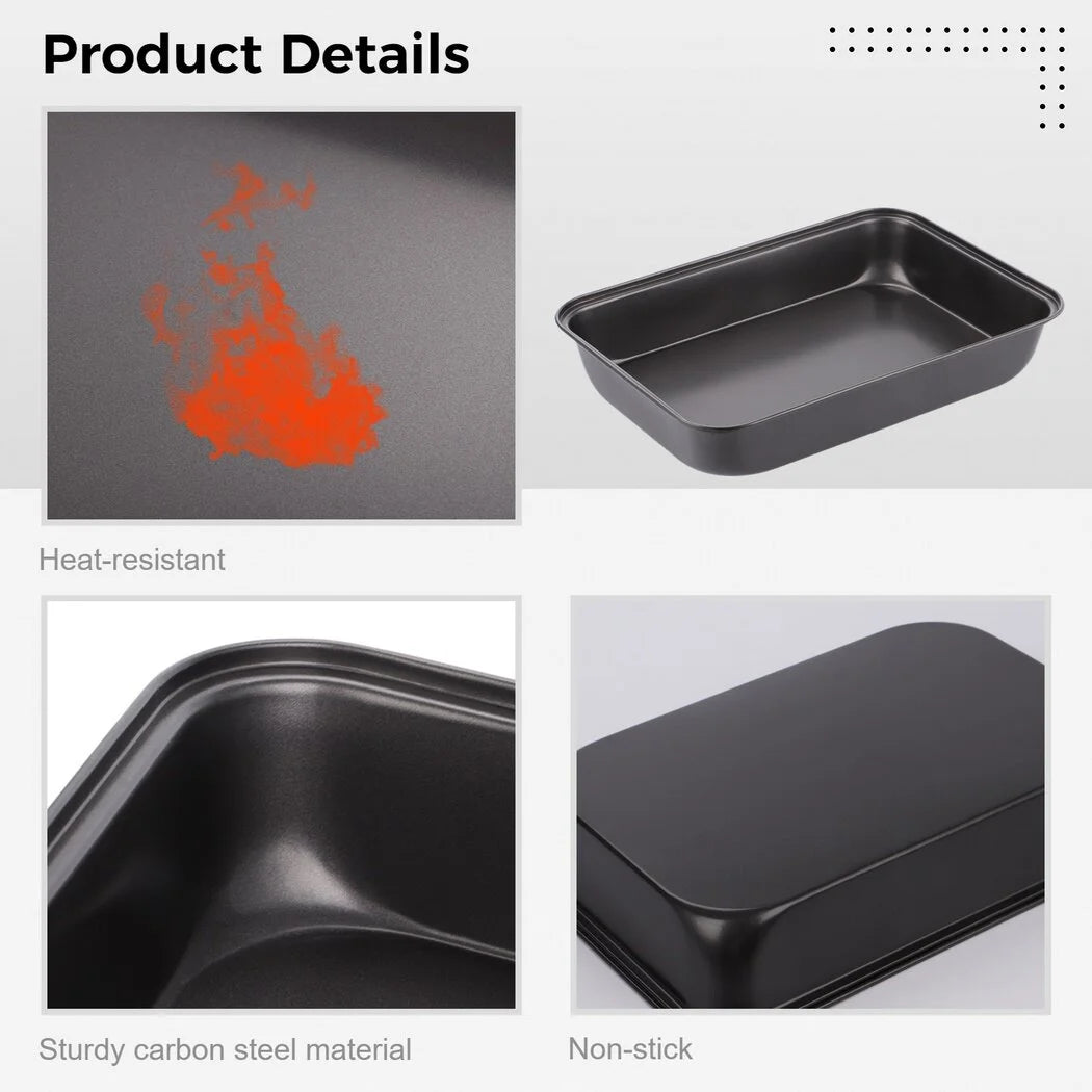 3 PCS Non-Stick Carbon Steel Baking Trays Set O6739