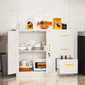 Large Metal Sideboard Buffet Cabinet with 2 Doors and 3 Drawers M172999
