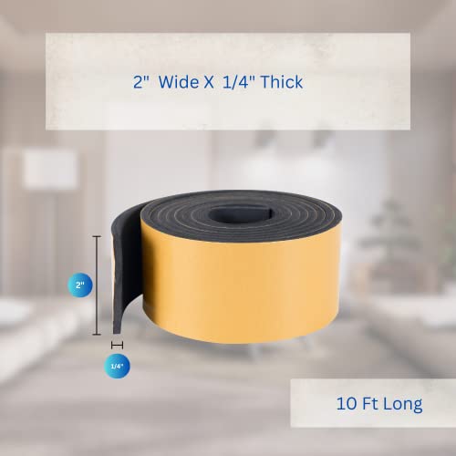 White Self Adhesive Foam Weather Stripping Tape Roll (3 in x 1/16 in x 10 Ft) I9005