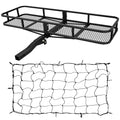 Black Folding Hitch Mount Cargo Rack Carrier 500 Lbs Capacity 2 Inch Receiver E13497