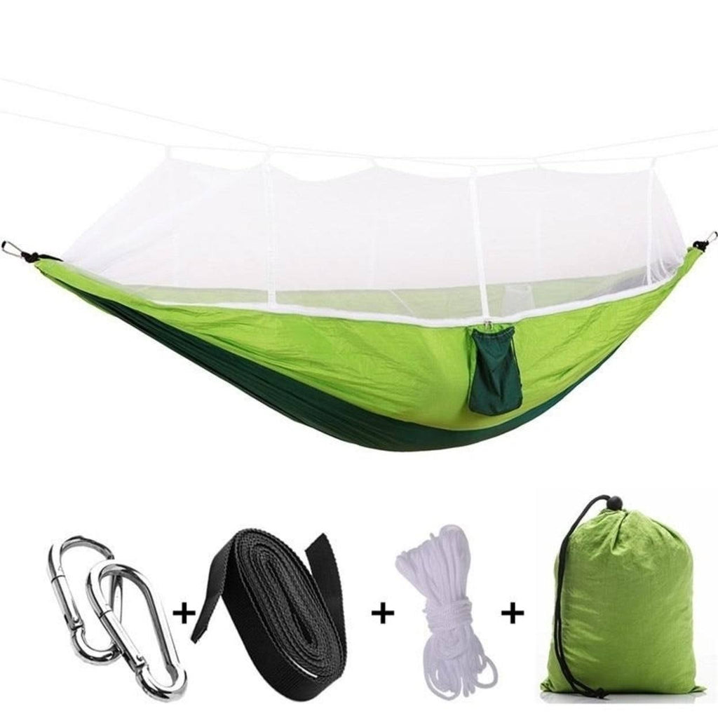 Pink Blue Portable Hammock Tent with Straps and Carabiners Q3104