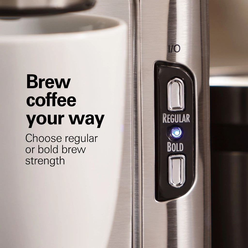 Single-Serve Coffee Maker, 14 oz., Stainless Steel Z22970