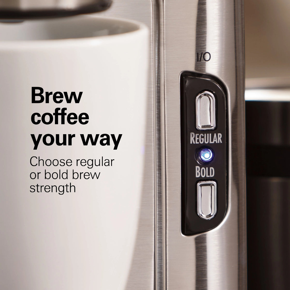 Single-Serve Coffee Maker, 14 oz., Stainless Steel Z22970