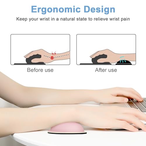 Brown Leather Memory Foam Keyboard Wrist Rest Pad Set E96050