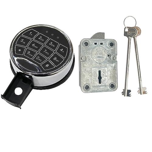 Digital Electronic Keypad Lock with Time Delay and 2 Emergency Keys C1565