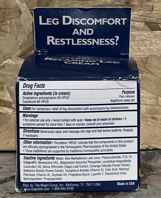 2 Packs of 4oz Leg Cream with Lavender and Magnesium W915204