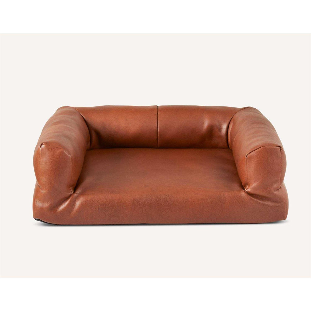 Faux Leather Brown Couch E3197