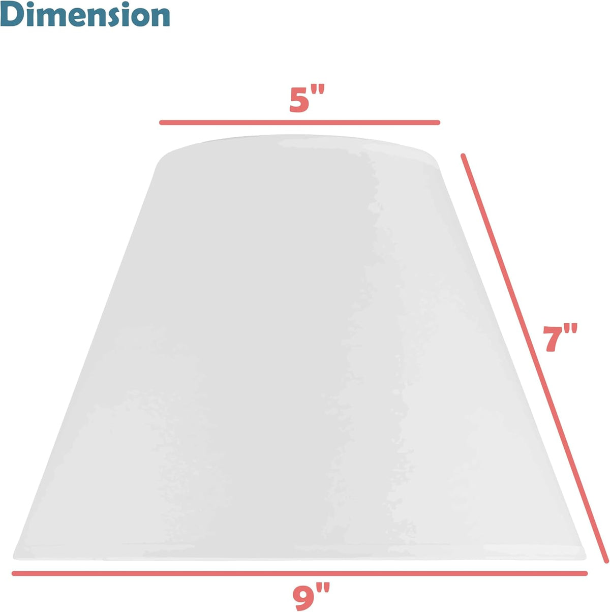 Off White Empire Shape Lamp Shade, 9" Wide N510845