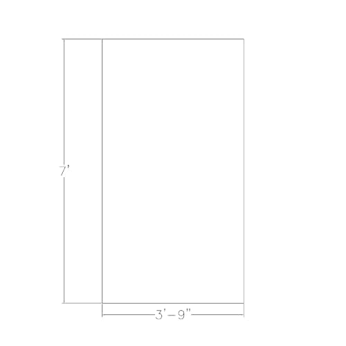 White 7 Foot Rectangular Conference Table with Metal T-Legs A804