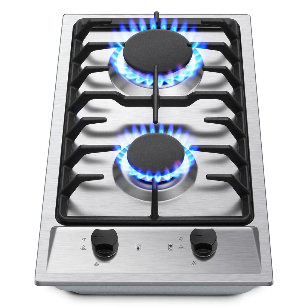 2-Burner 12 inch Stainless Steel Gas Cooktop X272