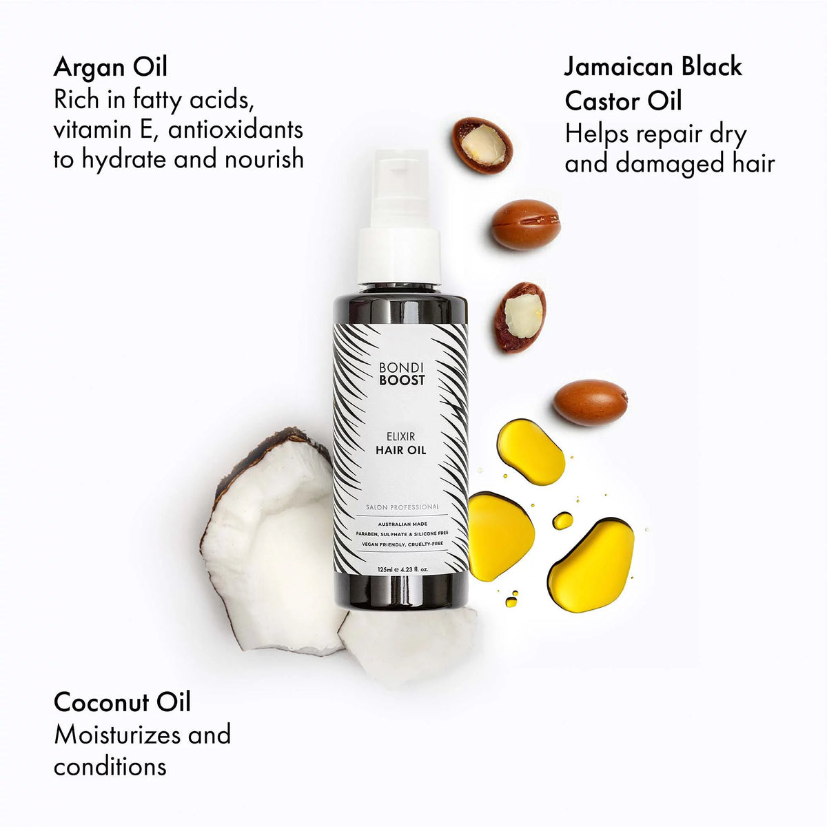 4.23 oz Hair Oil Treatment with Castor Oil A32997