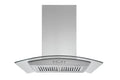 36 Inch Island Range Hood with Tempered Glass in Stainless Steel A2746
