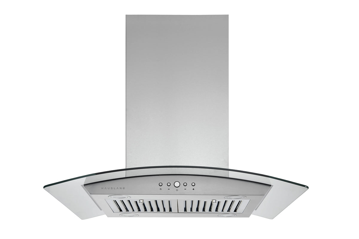 36 Inch Island Range Hood with Tempered Glass in Stainless Steel A2746