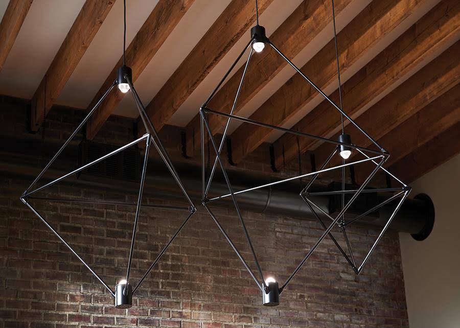 Matte Black LED Chandelier P6741
