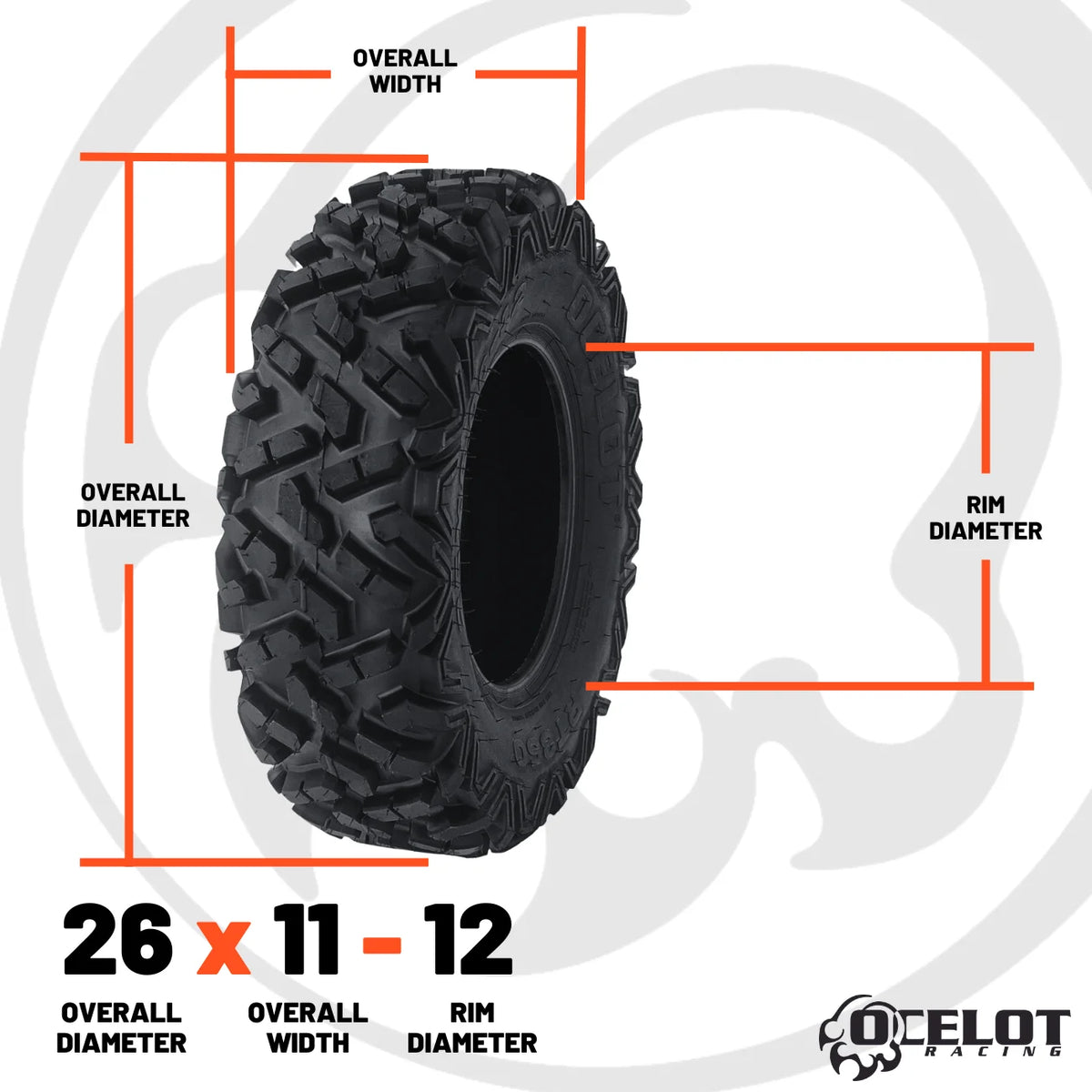 26 x 11 - 12 ATV/UTV Tire M7819