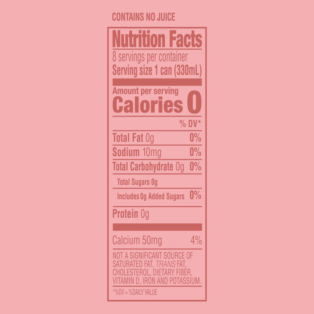 Pink Grapefruit & Citrus Flavored Mineral Water with CO2 Added, 8 Pack of 11.15 Fl Oz Cans B736
