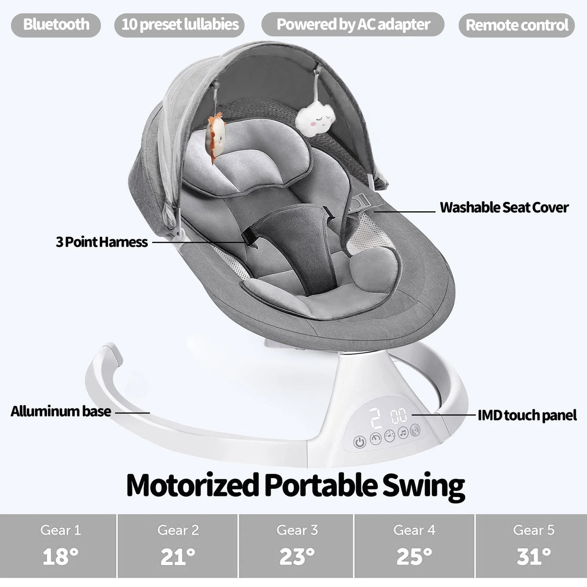 Baby Swing with 5 Speed B68112