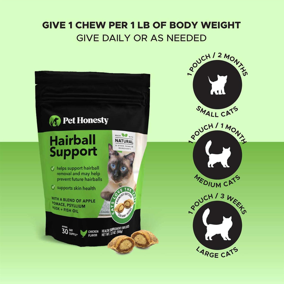 Hairball Support Cat Chews F3081