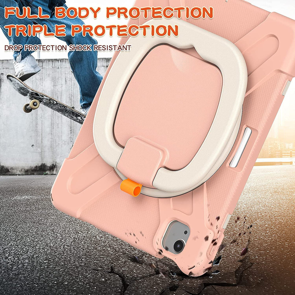 iPad Case with Rotatable Stand Shoulder Strap Pencil Holder Shockproof Silicone I924574