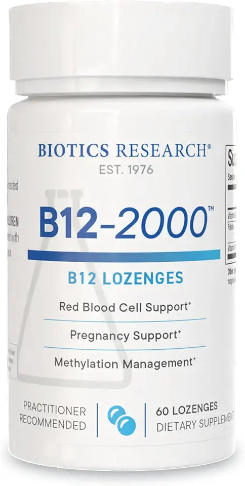 Vitamin B12 2000 mcg B6 Folate Berry Flavor 60 Lozenges K886371