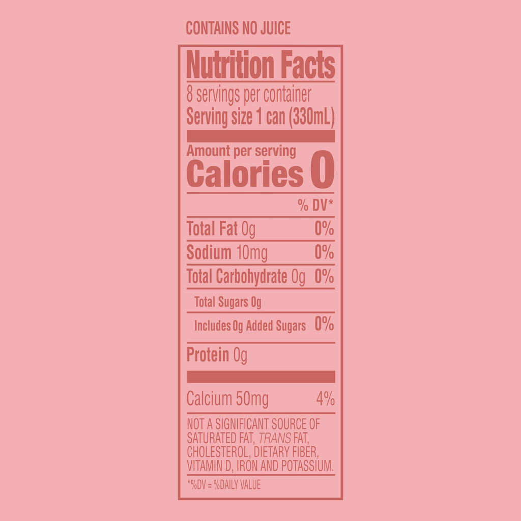 Pink Grapefruit & Citrus Flavored Mineral Water with CO2 Added, 8 Pack of 11.15 Fl Oz Cans B736