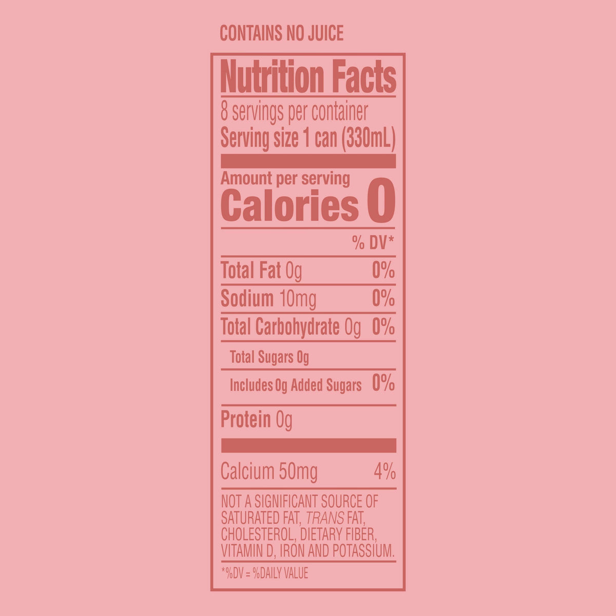 Pink Grapefruit & Citrus Flavored Mineral Water with CO2 Added, 8 Pack of 11.15 Fl Oz Cans B736