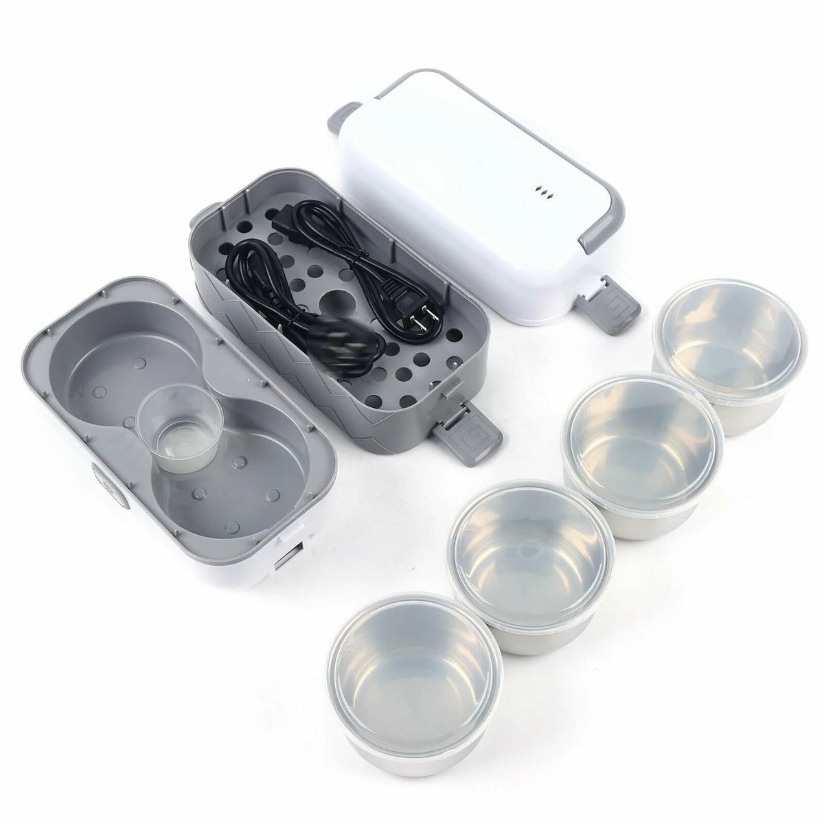 2 Layer Stainless Steel Electric Lunch Box Food Heater Rice Cooker B9662