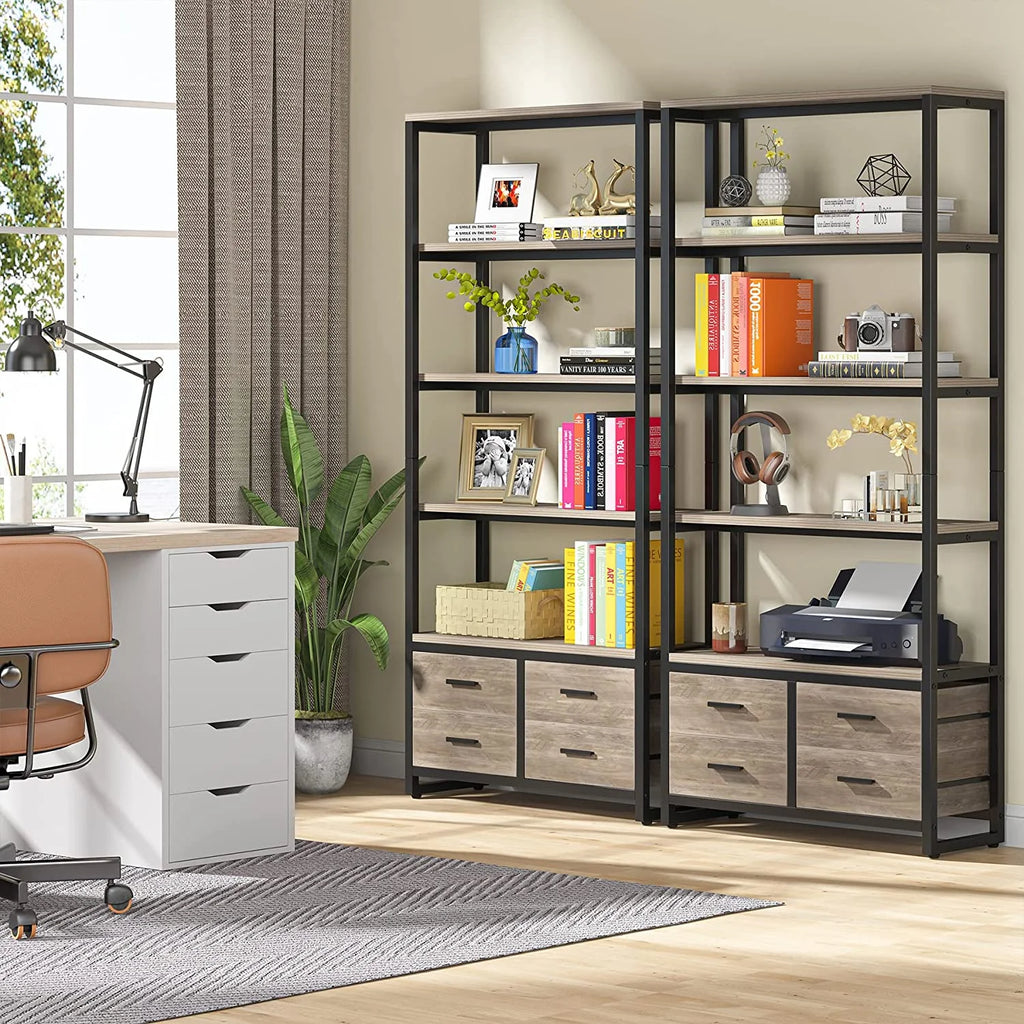 Tall Bookshelf with 4 Drawers D9189
