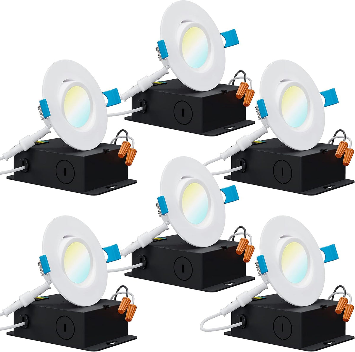 6 Pack Canless 3 Inch Recessed LED Lights L28851