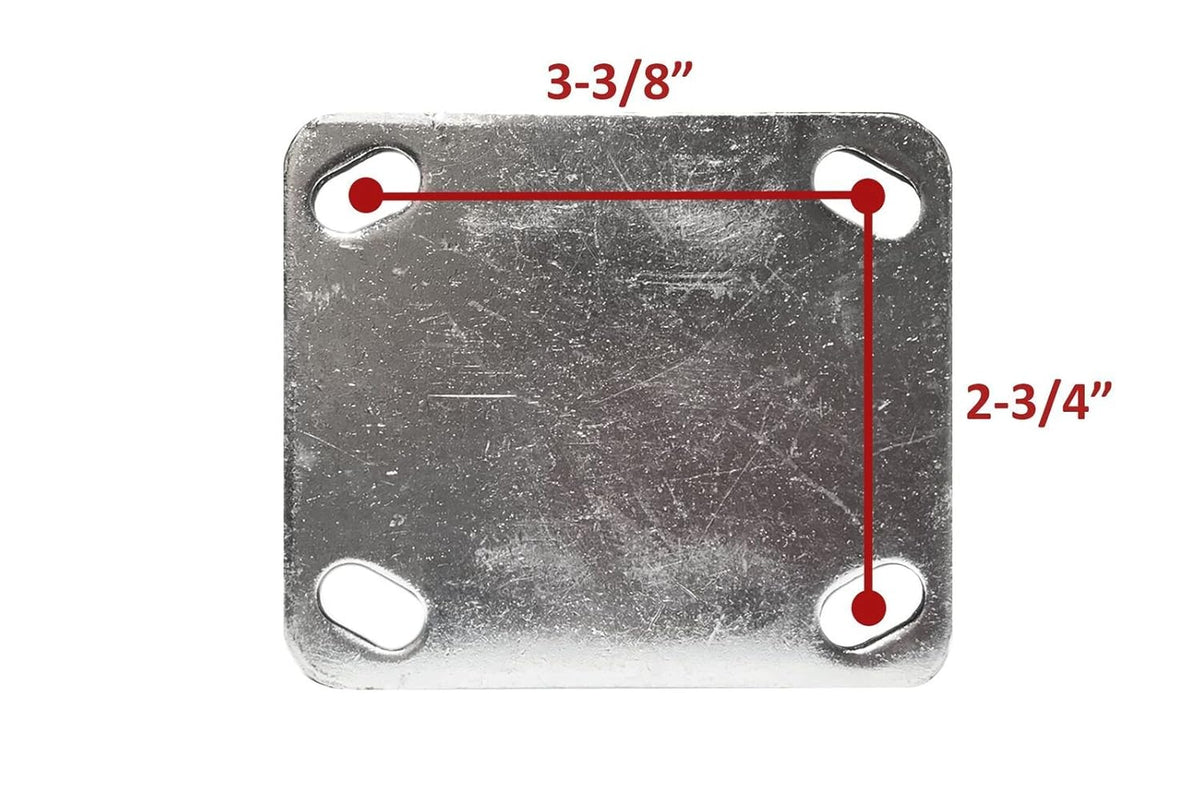 4-Pack of 10 X-Large Flat Free Casters (2 Swivel and 2 Fixed) 350 LBS Rated L129210